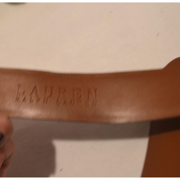 Vintage Lauren Box Silver Buckle Belt with Leather Body - Picture 5 of 5